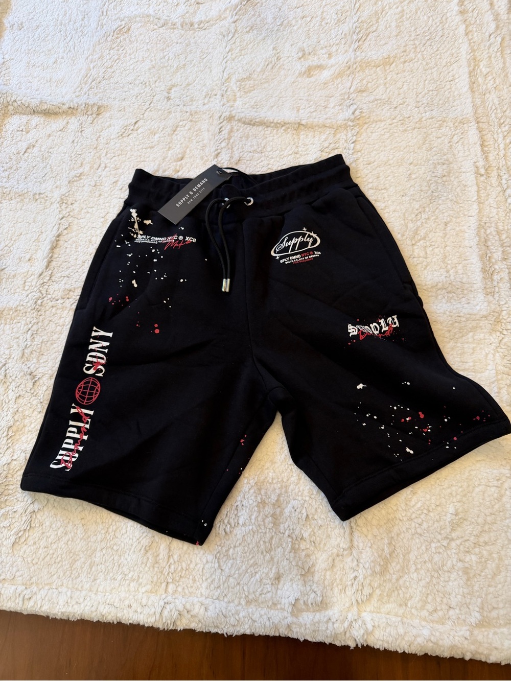 Supply & Demand NYC Graphic Fleece Shorts Men’s Black